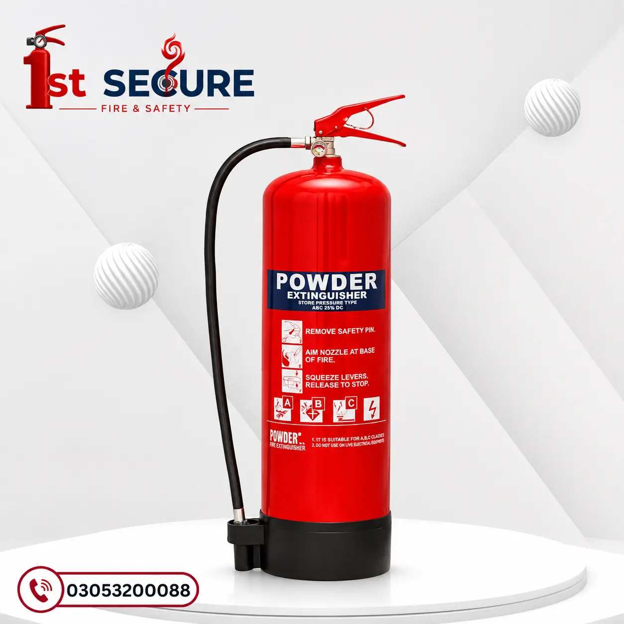 12KG DCP Fire Extinguisher | Dry Chemical Powder ABC Fire Extinguisher