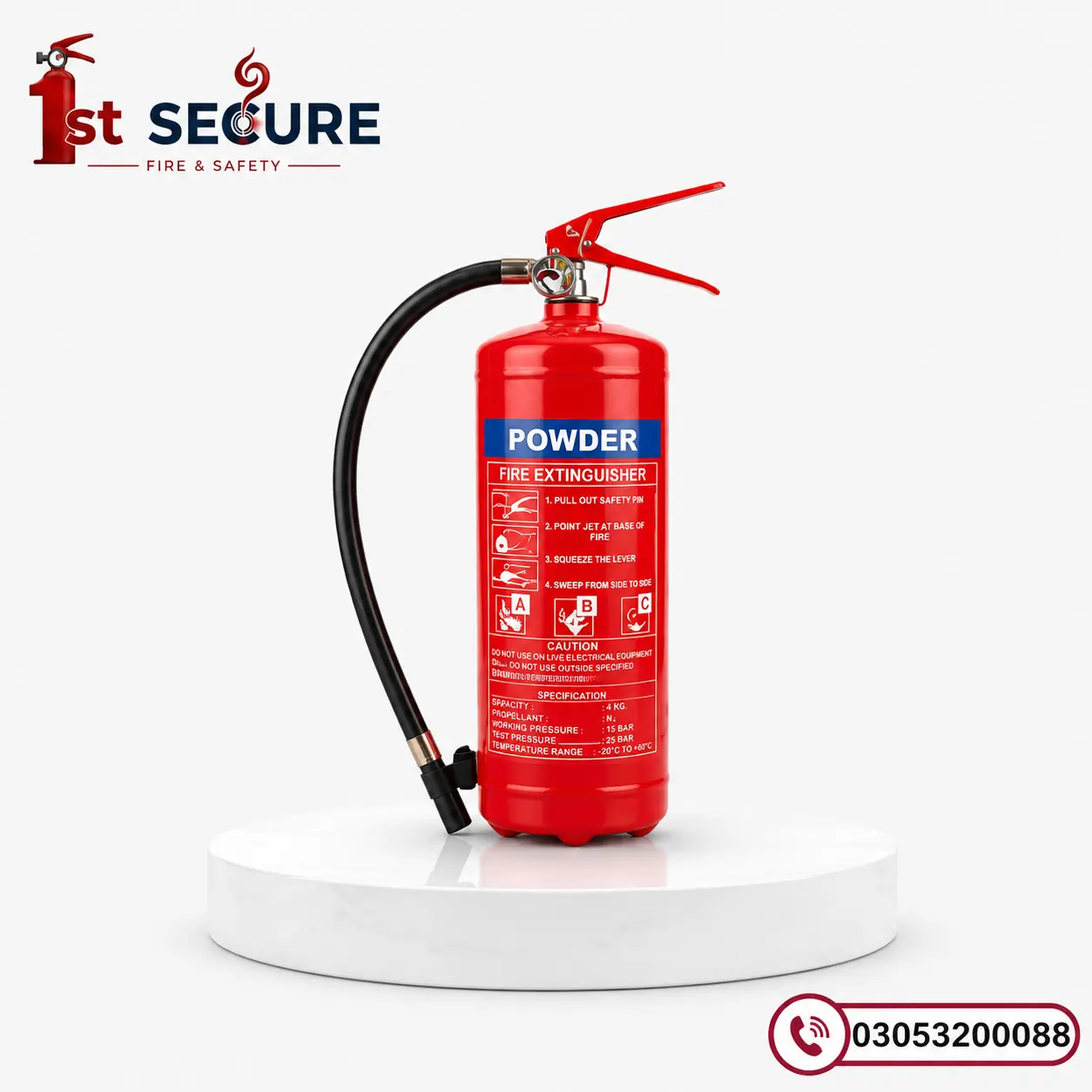 6KG DCP Fire Extinguisher | ABC Dry Chemical Powder Fire Extinguisher